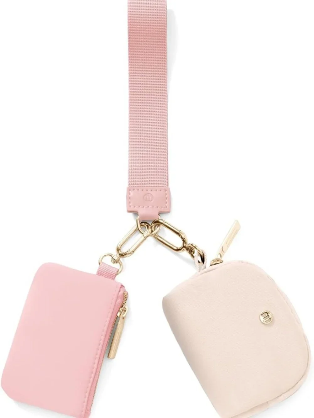 Mini Zip Around Wristlet Wallet for Women - Detachable Keychain Coin Purse